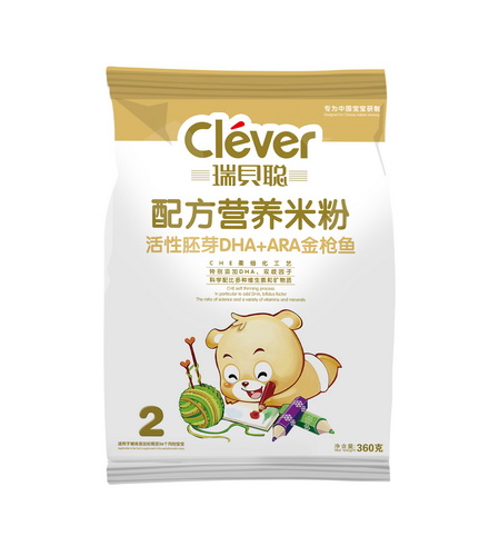 瑞貝聰活性胚芽DHA+ARA金槍魚(yú)營(yíng)養(yǎng)米粉2段袋裝