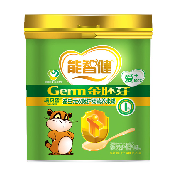 能智健550g益生元雙歧護(hù)腸營養(yǎng)米粉1段