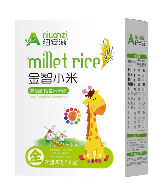 紐安滋果蔬多維金智小米營養(yǎng)米粉全段（盒）