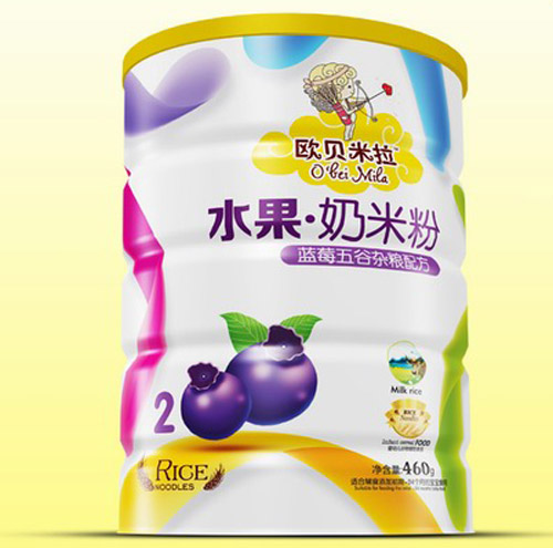   歐貝米拉藍(lán)莓五谷雜糧奶米粉鐵聽(tīng)