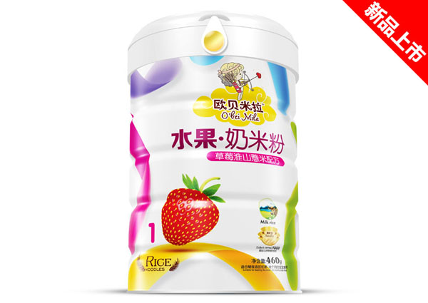  歐貝米拉水果奶米粉鐵聽(tīng)-草莓淮山薏米配方
