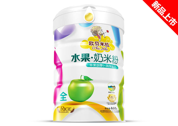   歐貝米拉水果奶米粉鐵聽(tīng)-蘋果胡蘿卜蔬菜配方