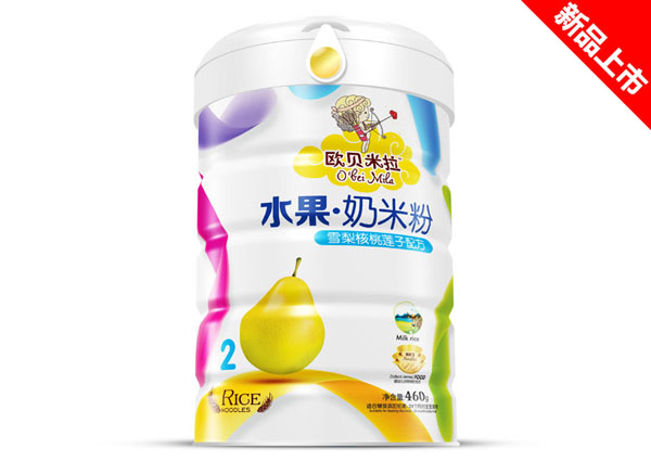   歐貝米拉水果奶米粉鐵聽(tīng)-雪梨核桃蓮子配方