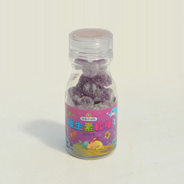  海底小縱隊(duì)維生素軟糖葡萄味80g