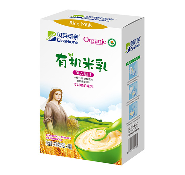    貝萊可親有機(jī)米乳-DHA淮山400克