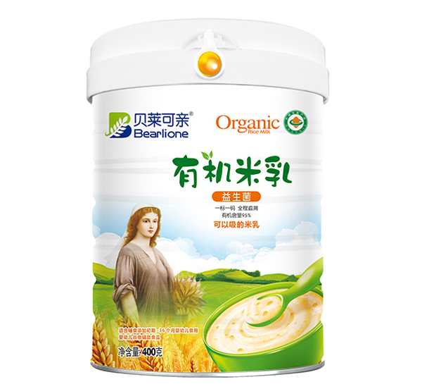    貝萊可親有機(jī)米乳-益生菌400克