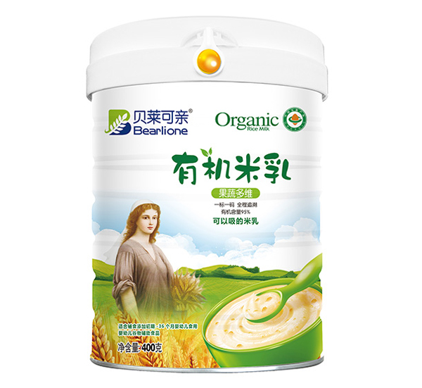    貝萊可親有機(jī)米乳-果蔬多維400克