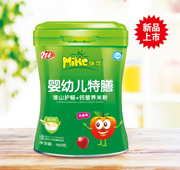  咪可嬰幼兒特膳淮山護(hù)暢+鈣營養(yǎng)米粉（蘋果味）