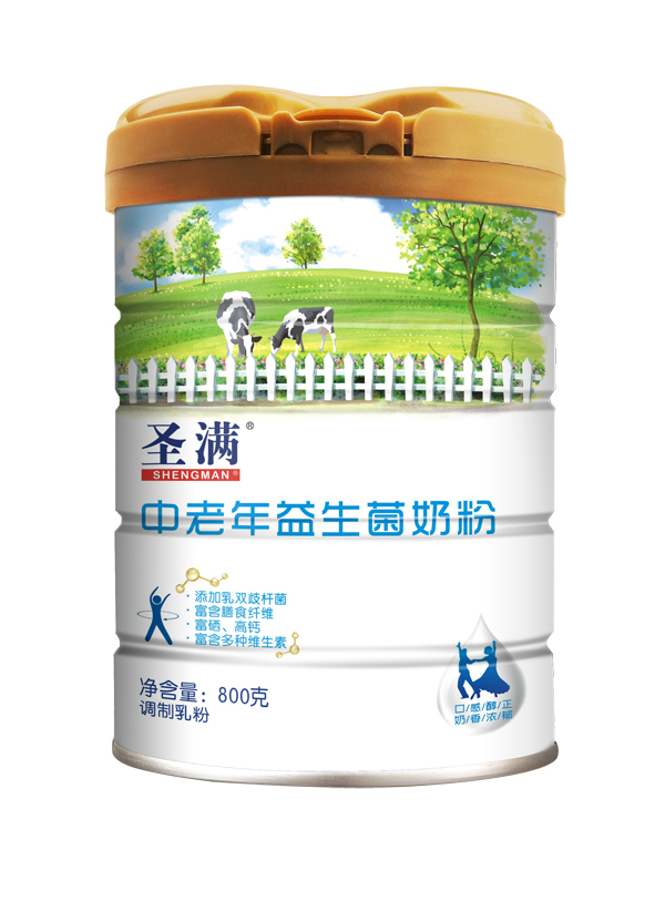     圣滿(mǎn)中老年益生菌奶粉