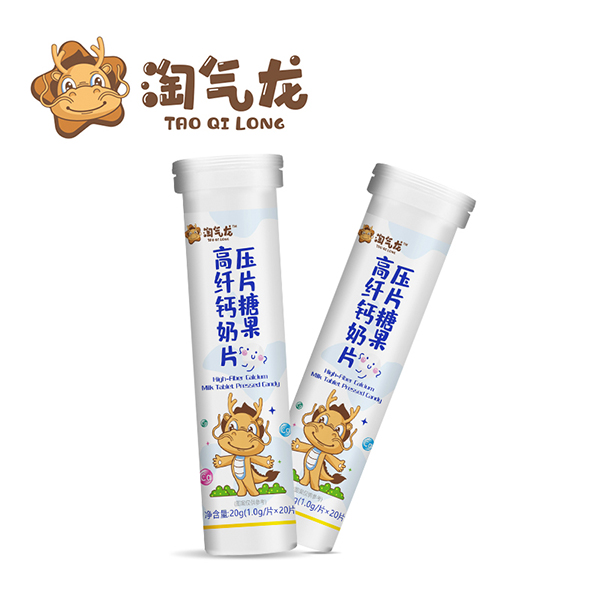 淘氣龍高纖鈣奶片（壓片糖果）