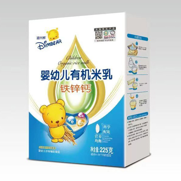  迪米熊嬰幼兒有機(jī)米乳-鐵鋅鈣盒裝