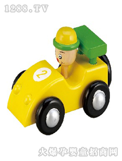 宏基玩具積木車(chē)黃色