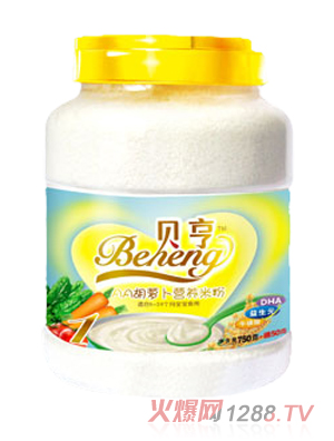 貝亨胡蘿卜營(yíng)養(yǎng)米粉瓶裝