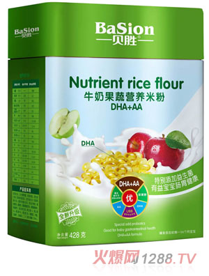 貝勝牛奶果蔬營(yíng)養(yǎng)米粉DHA+AA