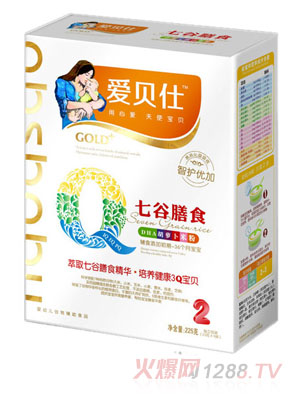 愛貝仕七谷膳食DHA胡蘿卜米粉