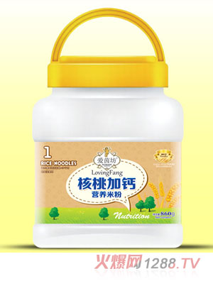愛茵坊核桃加鈣860g桶裝營養(yǎng)米粉