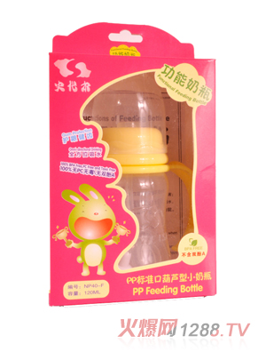 史代爾PP標準口葫蘆型奶瓶120ml黃