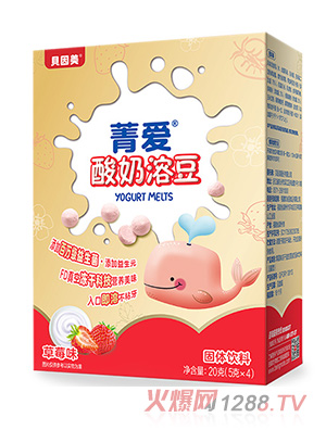 貝因美菁愛(ài)酸奶溶豆草莓味20克