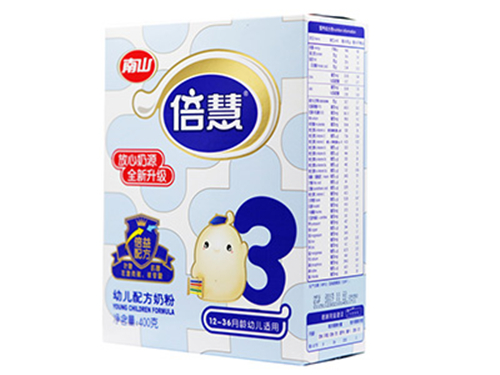 南山倍慧幼兒配方奶粉400克盒裝3段