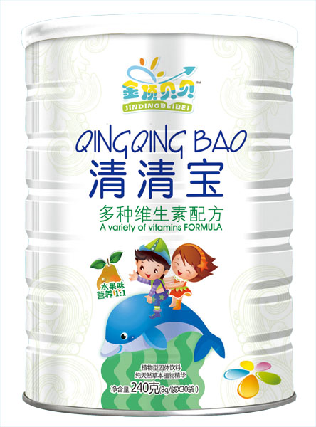  金頂貝貝水果味多種維生素配方清清寶聽裝