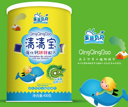  金頂貝貝強化鈣鐵鋅配方清清寶