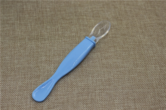  浩一貝貝硅膠勺藍(lán)色