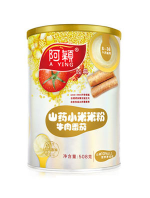   阿穎經(jīng)典山藥牛肉番茄小米米粉罐裝