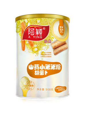   阿穎經(jīng)典山藥胡蘿卜小米米粉罐裝