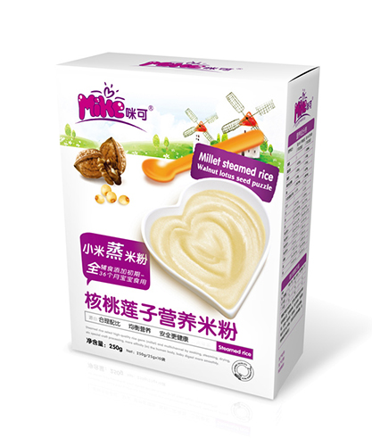  咪可小米蒸米粉核桃蓮子盒