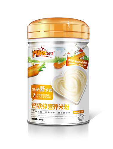  咪可小米蒸米粉鈣鐵鋅聽